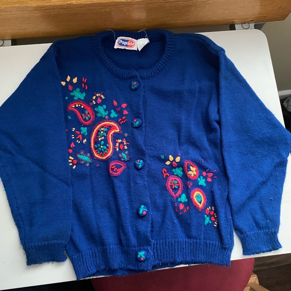 Vintage Embroidered Kids Sweater
